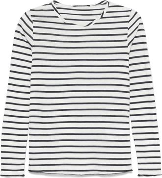 Luisa Cerano T-shirt a righe - Bianco