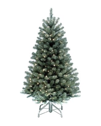 National Tree Company 4.5In North Valley Blue Spruce Tree With 300 Clear Lights