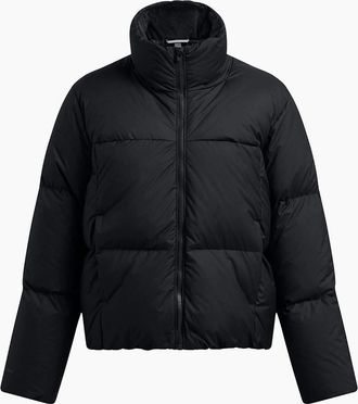 Under Armour Womens Limitless Weather Resistant Puffer Jacket - Black - Size: 12