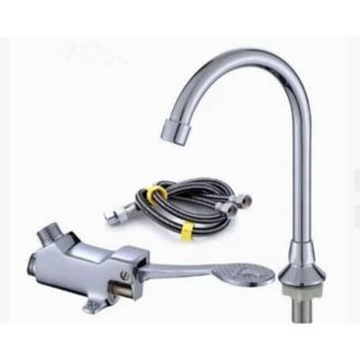 OEM Grifo Accionado Con El Pie Para Lavabo De Laboratorio M&eacute;dico/ba&ntilde;o, Juego De Grifos Para Lavado De Manos De Laboratorio, Interruptor De Pie