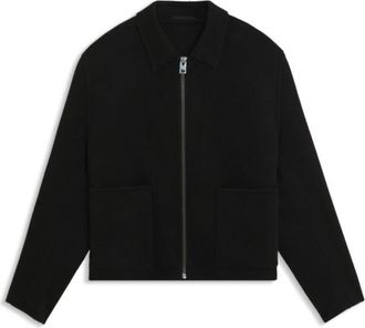 HUGO BOSS Regular-fit jacket with cropped length