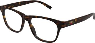 Gucci Glasses, male, Brown, Size: 55 MM Square Optical Frame