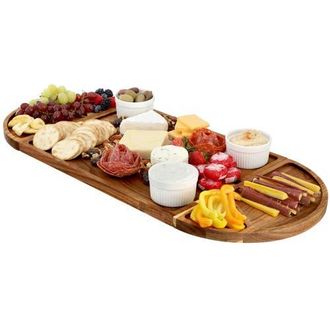 MegaChef 3 Piece Acacia Wood Cutting Board with Maganitized Serving Board Platter at Nordstrom