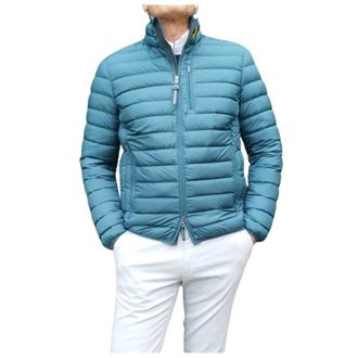Parajumpers Korte Ugo Down Jas - Heren - Gewatteerde jassen - Blauw - 3XL - Polyester - Jassen
