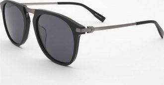 Trussardi Womens STR330F-0703B-55 STR330F 55 0703B Sunglasses - Black - One Size