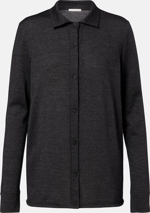 The Row Ocari knitted cashmere and silk shirt