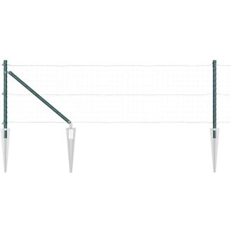 vidaXL Poste De Cerca 26 Pcs Plateado 3.2 X 3.2 X 100 Cm Acero Vidaxl