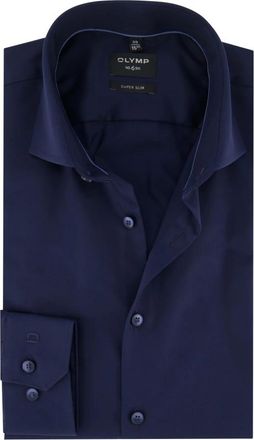 Olymp Olymp, Heren, Overhemden, Blauw, Maat: XL Katoen