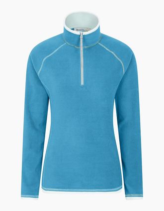 Mountain Warehouse Womens Mountain Warehouse Womens/Ladies Montana Half Zip Fleece Top - Blue - Size: 16