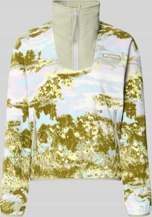 Columbia Fleecepullover mit Stehkragen und Rei&szlig;verschlusstaschen in Gruen, Gr&ouml;&szlig;e XL