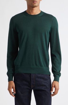 Tom Ford Fine Gauge Cashmere & Silk Sweater in Gbi Clover Green at Nordstrom, Size 56
