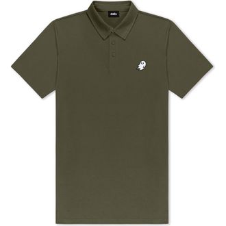Dalix Ghost Midweight Short Sleeve Polo Shirt in Army at Nordstrom, Size Xx-Large