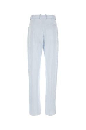 Bottega Veneta Womens Pastel Light-Blue Twill Pant Morningmist Exterior: Viscose Pantaloni