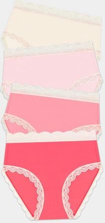 Stripe and Stare High Rise Four Pack in Coconut Ice at Nordstrom, Size X-Small