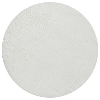Beliani Alfombra De Pelo De Conejo Sint&eacute;tico Peluda Motivo Vetas 160 Cm Redonda Blanco Crema Ontake