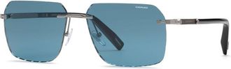 Chopard SCHL75 509B Mens Sunglasses Silver Size 63