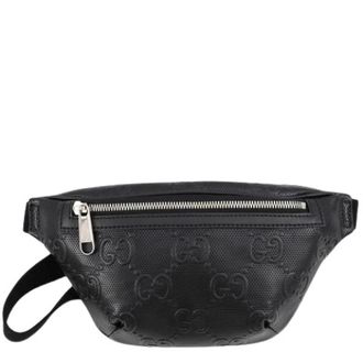 Gucci Pre-owned Sling Bag - Heren - Vintage Heuptassen - Zwart - ONE Size - Leer - Vintage