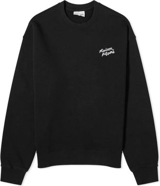 Maison Kitsun&eacute; Mens Embroidered Logo Cotton Sweatshirt, Size X-Large