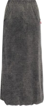 Diesel Cotton Skirt O-Tulip - Dames - Maxi Rokken - Grijs - M - Katoen - Rokken
