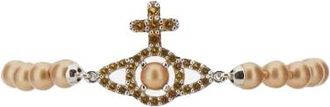 Vivienne Westwood Accessoires, Dames, Geel, ONE Size, Olympia Parel Armband