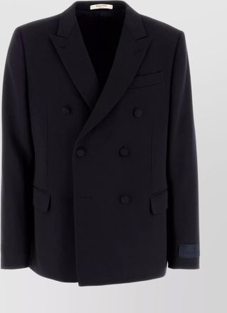 Valentino Garavani wool blazer with back vent and notch lapel