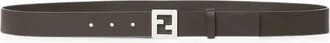 Fendi FF Dark Brown Leather 30mm Belt