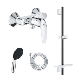 GROHE Conjunto Grifer&iacute;a Mec&aacute;nica Ducha Grohe Swift 2023 + Teleducha Vitalio Start 110 + Barra Vitalio Smartactive Quickflix + Flexible