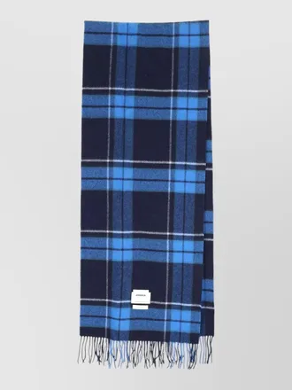 Ader Error plaid scarf fringed edges soft texture