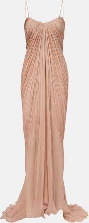 Maria Lucia Hohan Victoria draped silk bustier gown