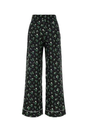 Dolce & Gabbana Ftdkttis13g Hx6cb Rosmughbcofnero Exterior: Silk Pantaloni Trousers