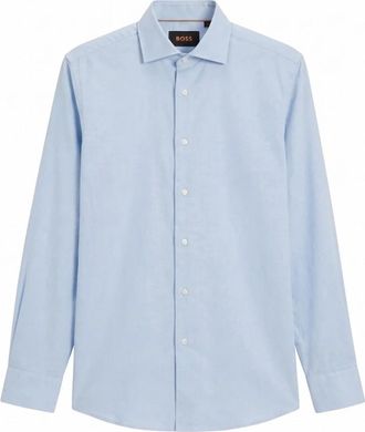 HUGO BOSS L Josh Spread C1 243 - Heren - Zakelijke Overhemden - Blauw - 3XL - Overhemden