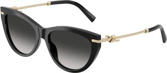 Tiffany & Co. Cat Eye Zonnebril - Dames - Zonnebrillen - Zwart - 55 MM - Accessoires