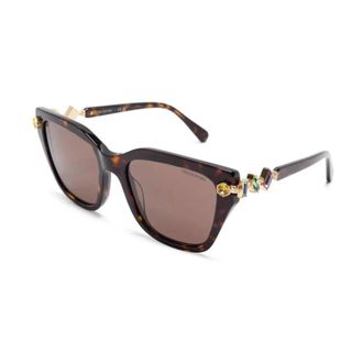 Swarovski Sk6041 100273 Zonnebrillen - Dames - Accessoires - Bruin - Maat: 53 MM