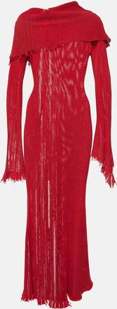 Acne Studios Distressed cotton-blend maxi dress