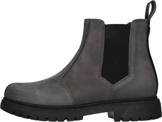 Guess Schoenen, Heren, Grijs, 44 EU, Leer, Beatles Enkellaarsjes