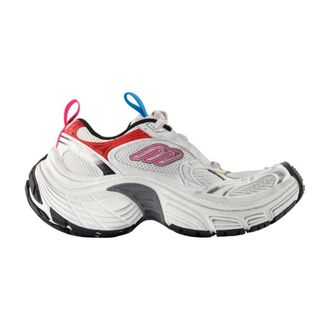 Balenciaga Schoenen, Dames, Veelkleurig, 39 EU, Witte synthetische sneakers met mesh