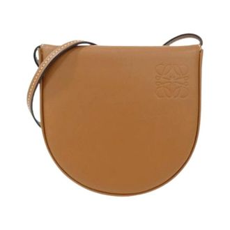 Loewe Pre-owned Cross Body Bags, female, Brown, Size: ONE SIZE Pre-owned Heel Pouch Small Calf Shoulder Bag