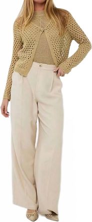 Esqualo Cira Button Lurex Cardigan In Gold