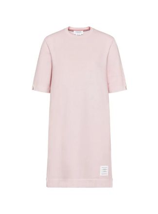 Thom Browne Light Pink Crew Neck Mini Dress