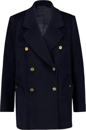 Blaz&eacute; Milano Joyme Sealady Coat - female - Blaz&eacute; Milano - Double-Breasted Coats - Blue - XS - Coats
