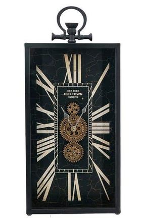 A & B Home Decorative Vertical Gear Table Clock in Black at Nordstrom Rack
