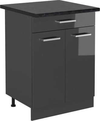 Vicco Mueble Bajo De Cocina R-line, Antracita Alto Brillo, 60 Cm, Et Antracita Vicco