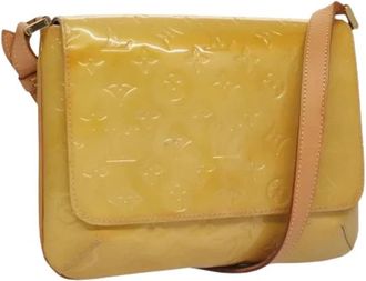 Louis Vuitton Pre-owned Vintage Schoudertas van Gepatenteerd Leer - Dames - Vintage Schoudertas - Beige - ONE Size - Leer - Vintage