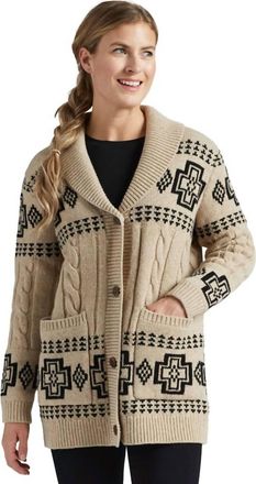 Pendleton Shawl Wool Sweater In Beige