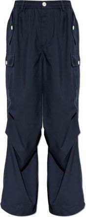 Marni Wool Cargo Broeken - Heren - Wijde Broeken - Blauw - L - Wol - Broeken