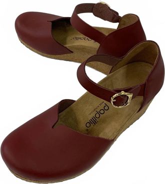 Papillio Womens Mary Ring Buckle Shoe In Wine