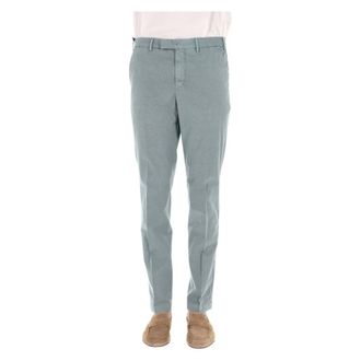 Pantaloni Torino Chinos, male, Green, Size: 2XL Pantalone in cotone-lino comfort Master fit