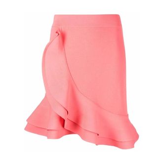 Alexander McQueen Alexander McQueen, Short Skirts, female, Pink, Size: L Ruffle Mini Skirt
