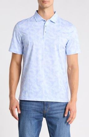 Bugatchi Victor OoohCotton Short Sleeve Polo in Air Blue at Nordstrom Rack, Size Xxx-Large