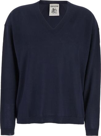Semicouture Maglione con scollo a V - Blu